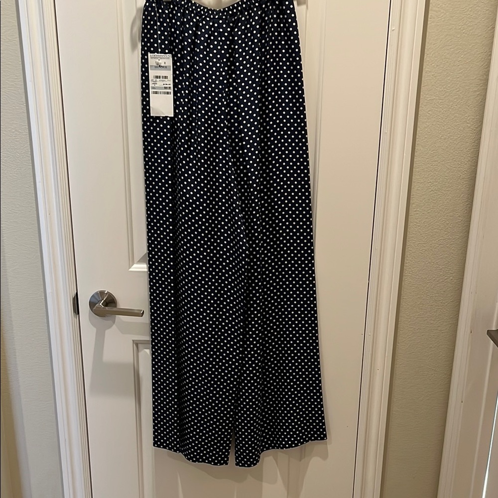 Navy Polka Dot Skirt